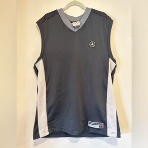 Vintage Jordan black Sleeveless Basketball Jersey 23 white side panels